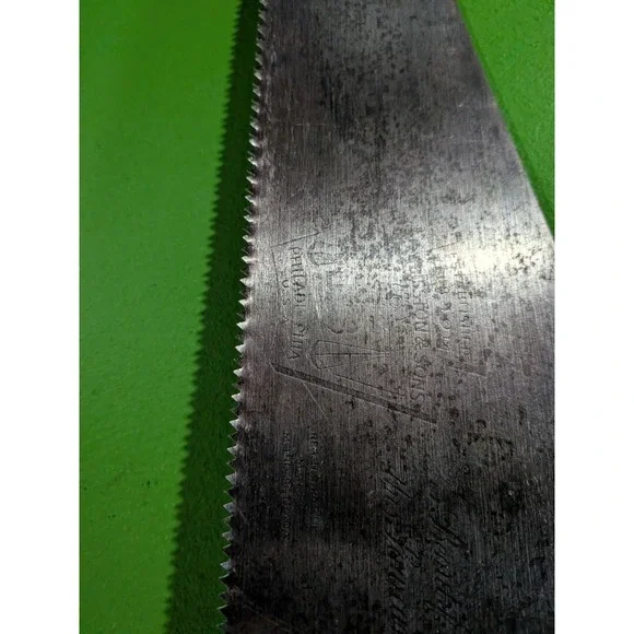 Wicked Sharp 1880's H. Disston & Sons No.11 22" 11PPI Xcut Panel Saw Hand Filed - Picture 4 of 12